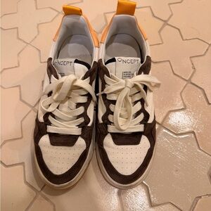 Concept Women's Brown and White Sneakers